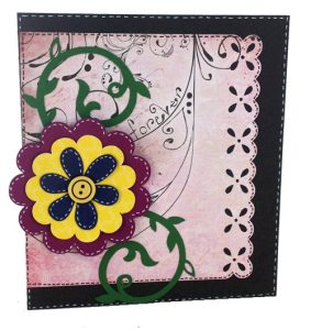 card made with Straight from the Nest Cricut Cartridge